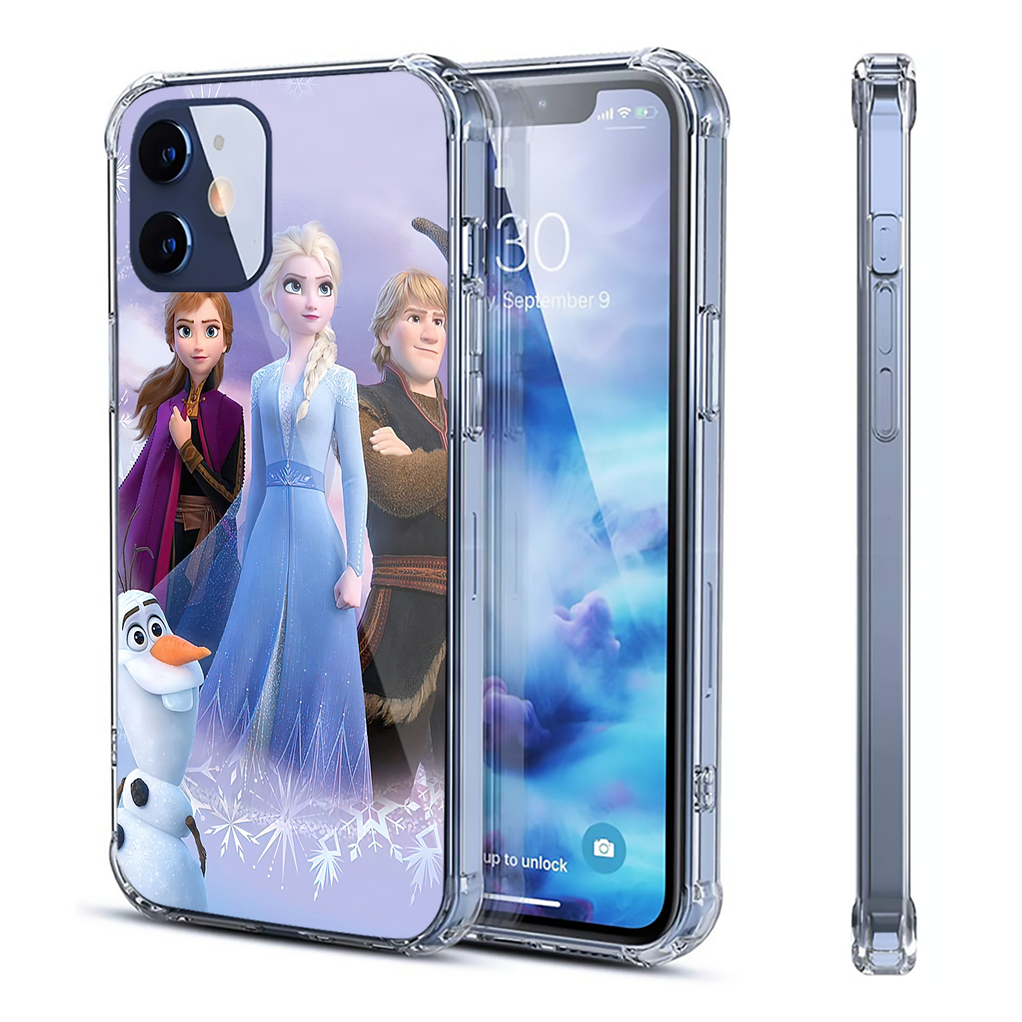（画像用） アナと雪の女王 アンナ エルサ Frozen Anna Elsa 【iPhone 12シリーズ対応】透明スマホケース（クリアソフトケース）
